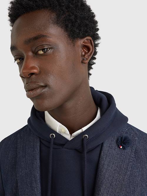 Tommy Hilfiger Unconstructed Two-Button Blézerek Férfi Denim | TH248DXZ