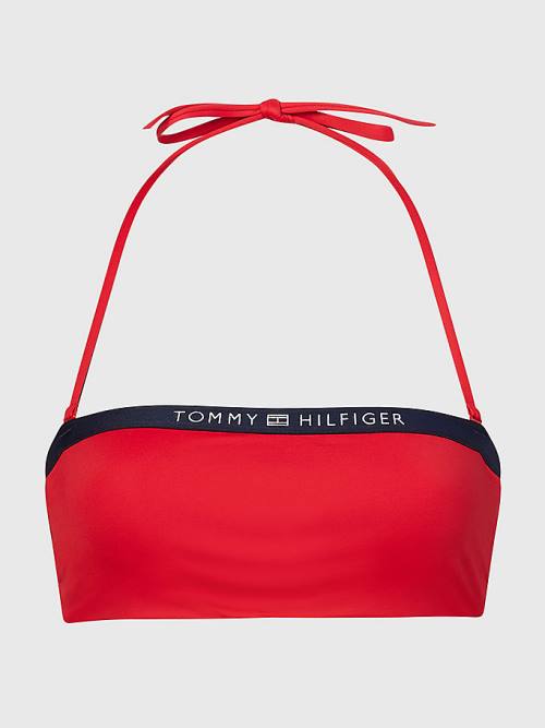 Tommy Hilfiger Underwired Unpadded Bandeau Bikini Top Fürdőruha Női Piros | TH612KOS