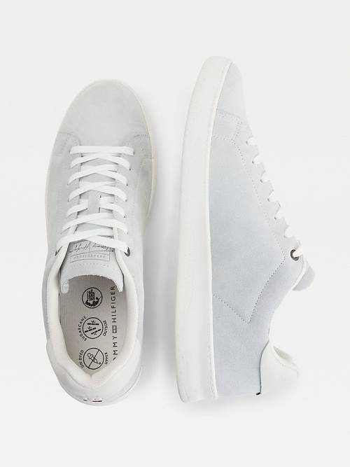 Tommy Hilfiger Undyed Velúr Cupsole Court Tornacipő Férfi Bézs | TH548YFR