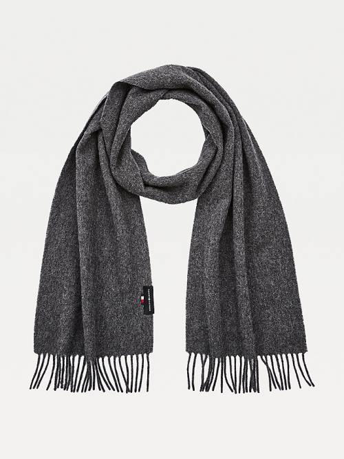 Tommy Hilfiger Uptown Pure Wool Sál Férfi Szürke | TH509PIM