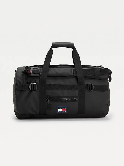 Tommy Hilfiger Urban Tommy Badge Two-Way Duffle Táska Férfi Fekete | TH687QLJ