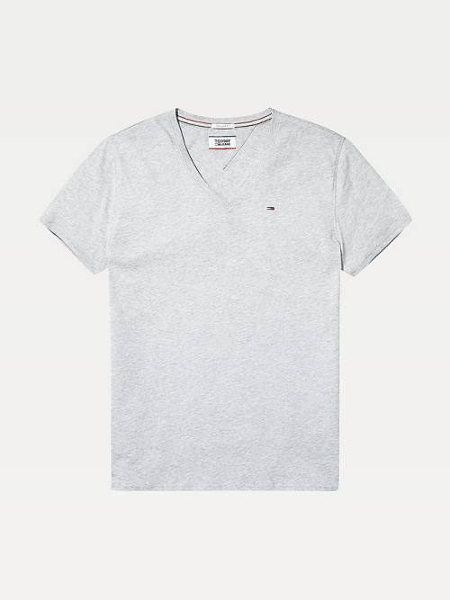 Tommy Hilfiger V-Neck Póló Férfi Szürke | TH524PHS