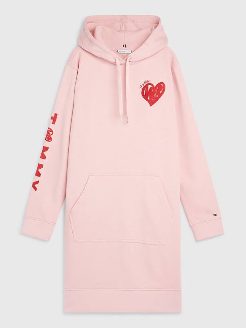 Tommy Hilfiger Valentines Heart Print Ruha Női Rózsaszín | TH492IRV