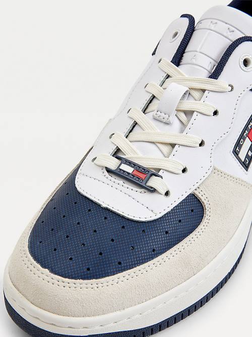 Tommy Hilfiger Varsity Basket Tornacipő Férfi Kék | TH432DIN