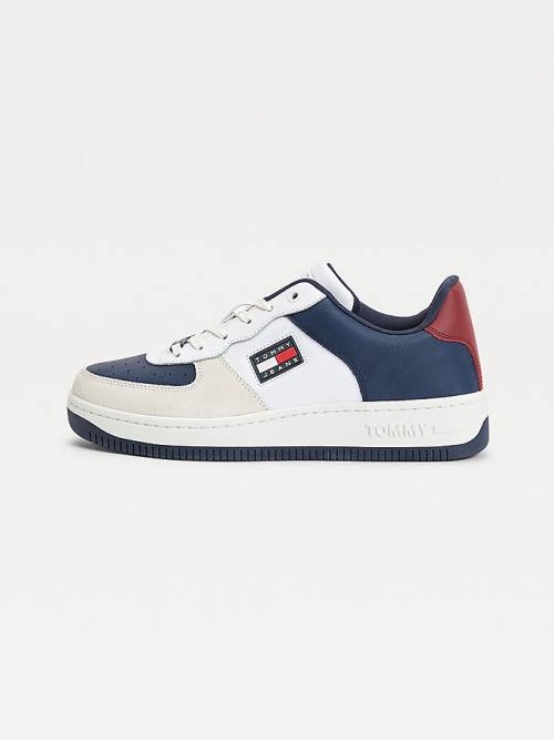 Tommy Hilfiger Varsity Basket Tornacipő Férfi Kék | TH432DIN