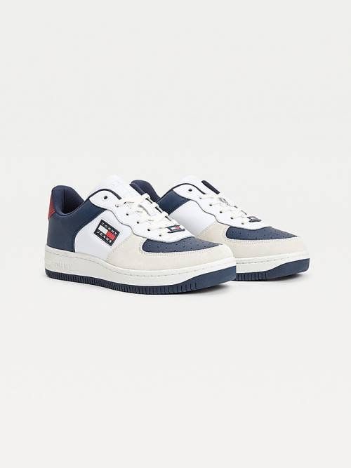 Tommy Hilfiger Varsity Basket Tornacipő Férfi Kék | TH432DIN