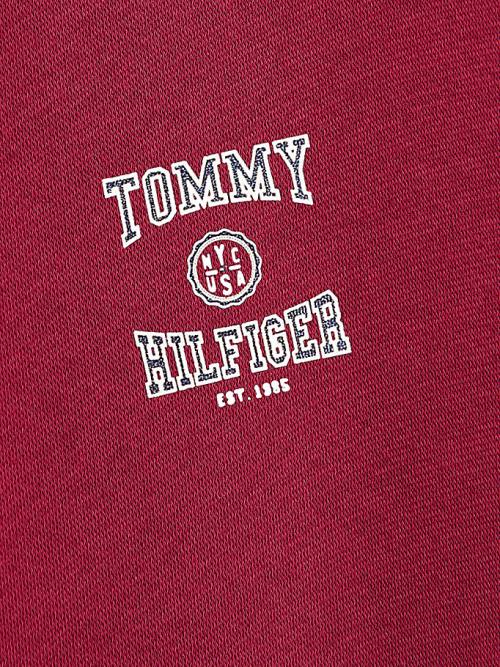 Tommy Hilfiger Varsity Logo Slouchy Kapucnis Pulóver Lány Piros | TH480FHT