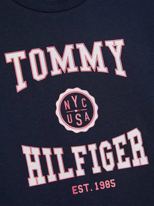 Tommy Hilfiger Varsity Póló Lány Kék | TH526KES