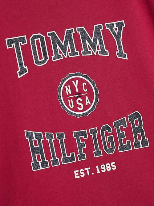 Tommy Hilfiger Varsity Póló Lány Piros | TH496OPT