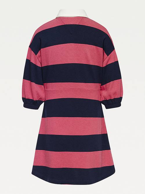 Tommy Hilfiger Varsity Rugby Polo Ruha Lány Kék | TH507VWI