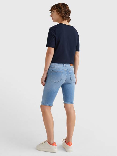 Tommy Hilfiger Venice Slim Denim Rövidnadrág Női Denim | TH528EIQ