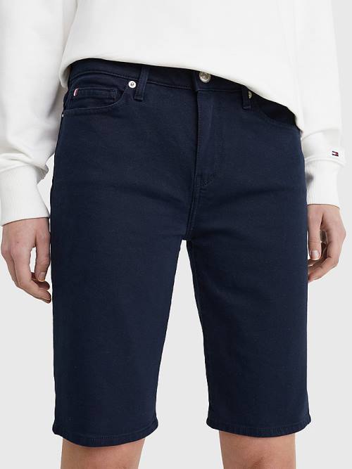 Tommy Hilfiger Venice Slim White Denim Rövidnadrág Női Kék | TH154COS