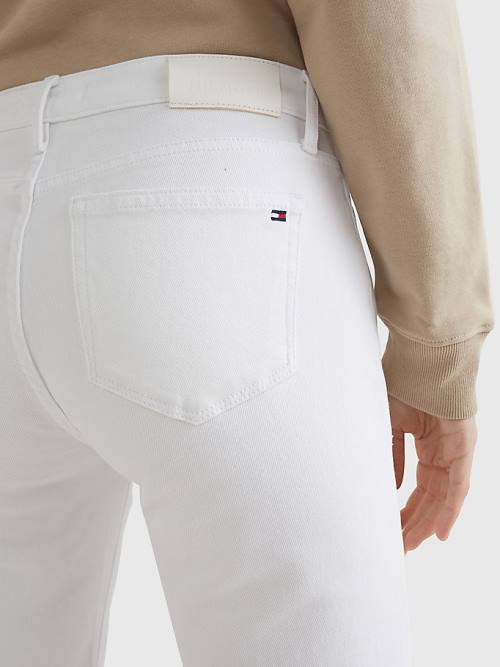 Tommy Hilfiger Venice Slim White Denim Rövidnadrág Női Fehér | TH791AZD