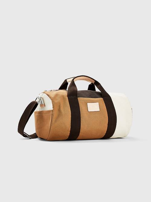 Tommy Hilfiger Vászon Small Duffle Táska Férfi Khaki | TH652MTO