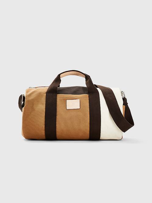 Tommy Hilfiger Vászon Small Duffle Táska Férfi Khaki | TH652MTO