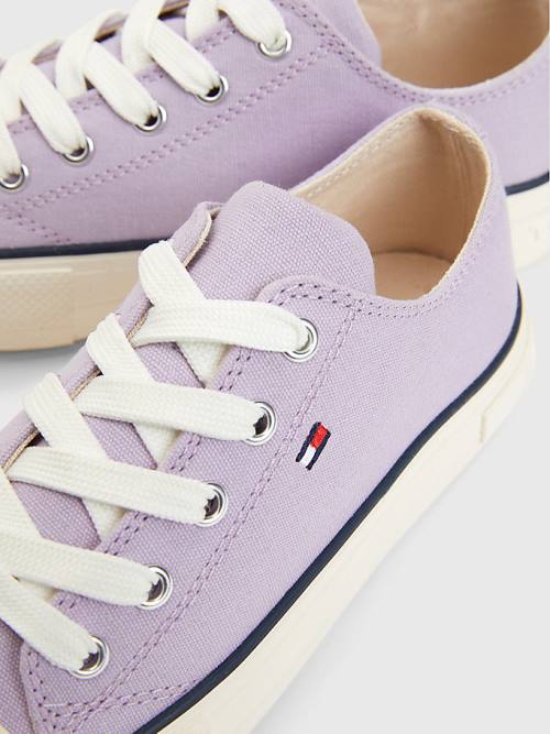 Tommy Hilfiger Vászon Vaskos Low-Top Tornacipő Lány Lila | TH563FLQ