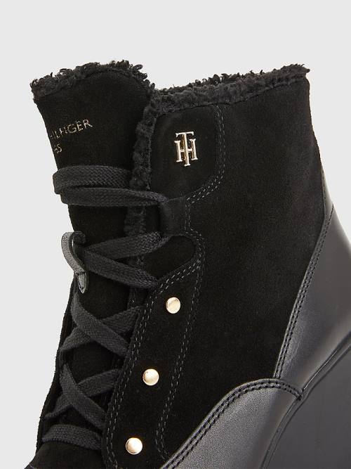 Tommy Hilfiger Warm Bélelt Éktalpú Ankle Bakancs Női Fekete | TH871CSM