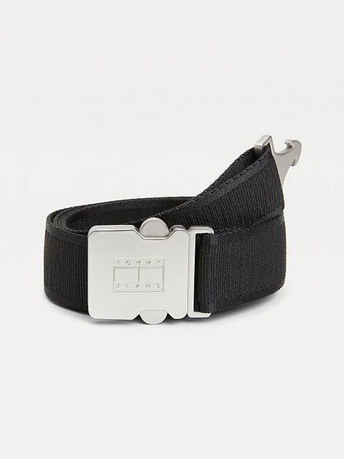 Tommy Hilfiger Webbing Utility Csatos Öv Férfi Fekete | TH652OXD