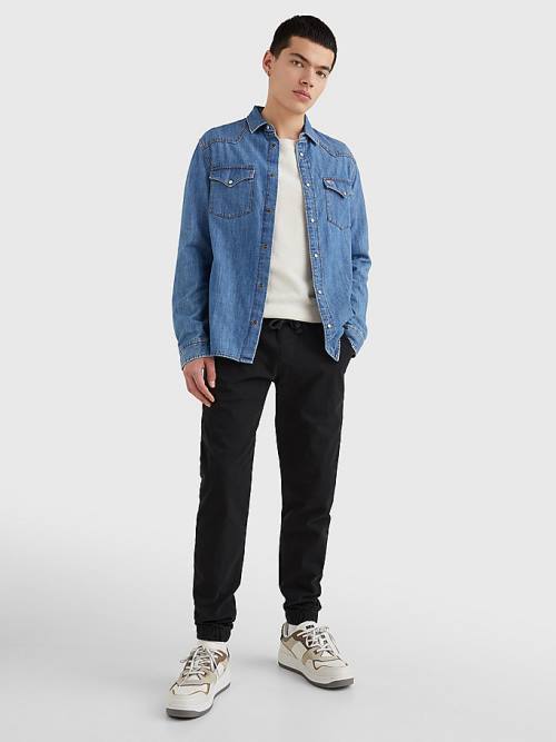 Tommy Hilfiger Western Organic Pamut Denim Ingek Férfi Denim | TH780CGY