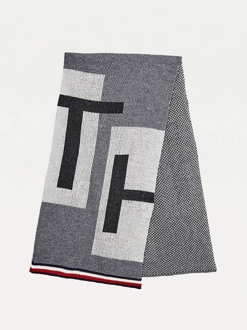 Tommy Hilfiger Woven Logo Signature Trim Sál Férfi Szürke | TH572VTY