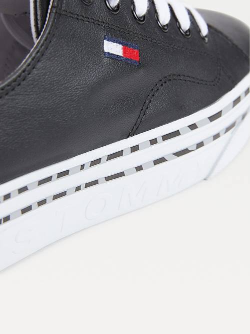 Tommy Hilfiger Zebra Print Platform Tornacipő Női Fekete | TH730RNS