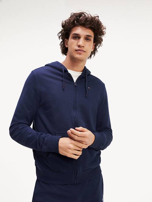 Tommy Hilfiger Zip-Thru Pizsama Férfi Kék | TH217CNK