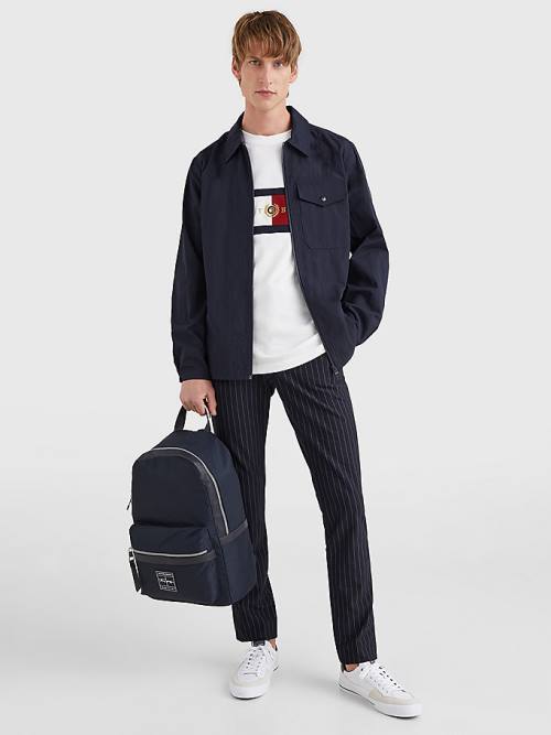 Tommy Hilfiger Zip-Thru Shirt Kabát Férfi Kék | TH160IYJ